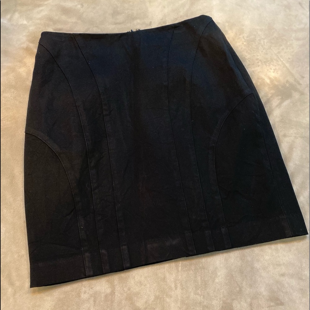 Banana Republic Black Panel A-Line Skirt